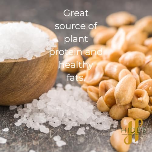 Hides Fine Foods - Roasted & Salted Peanuts - 1kg - GMO - Free - Suitable for Vegetarians - Cooking - Salads - Snacking - Desserts - Cakes - Cookies