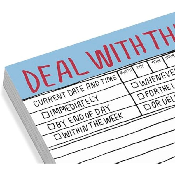 8-Pack Knock Knock Deal with This Hand-Lettered Sticky Notes, to Do Pads, 3 x 3-inches, 100 Sheets Each