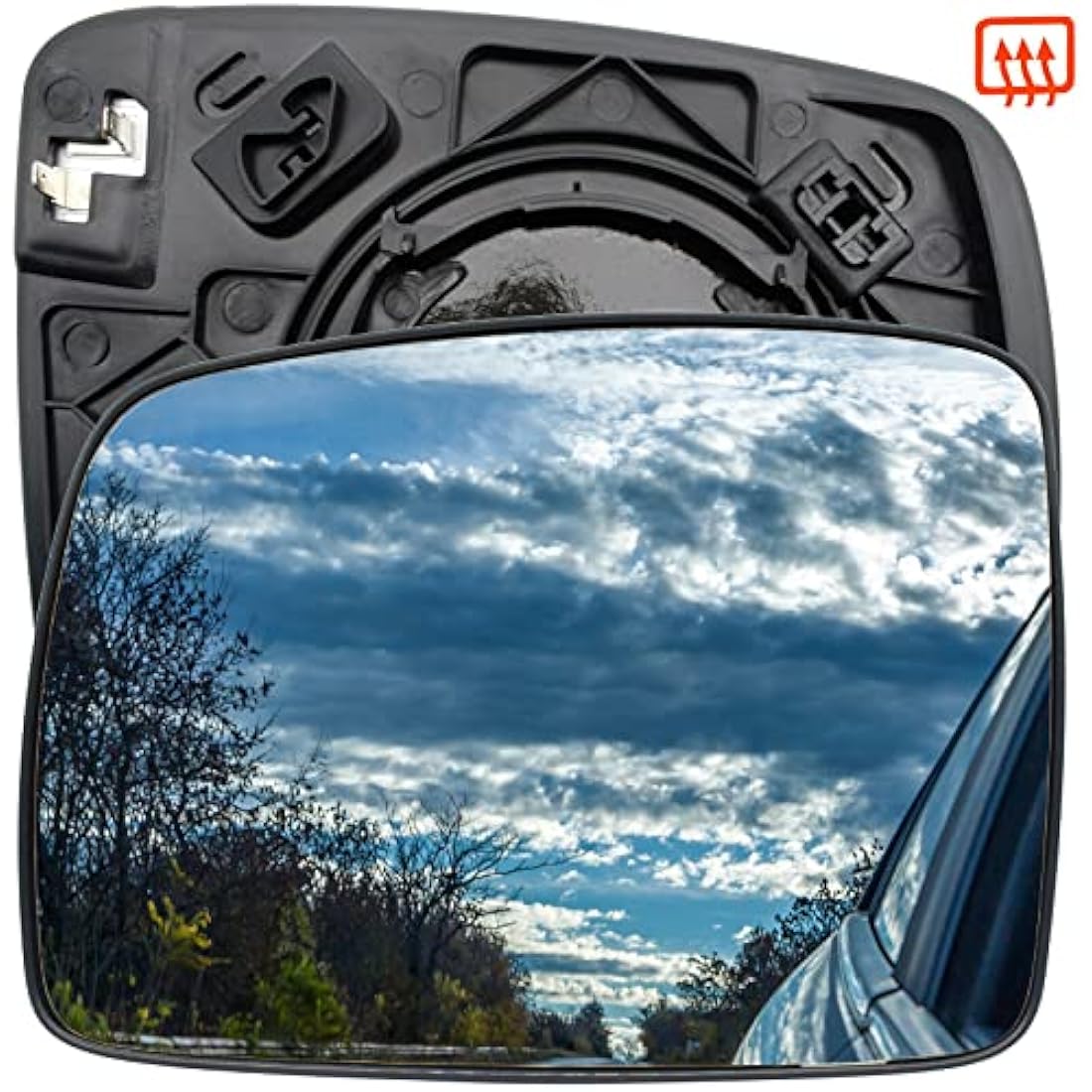 LT2CP Wing Mirror Glass for Range Rover, Ranger Rover Sport, Discovery, Freelander 2004 2005 2006 2007 2008 2009 models comes with attached fixing Plate