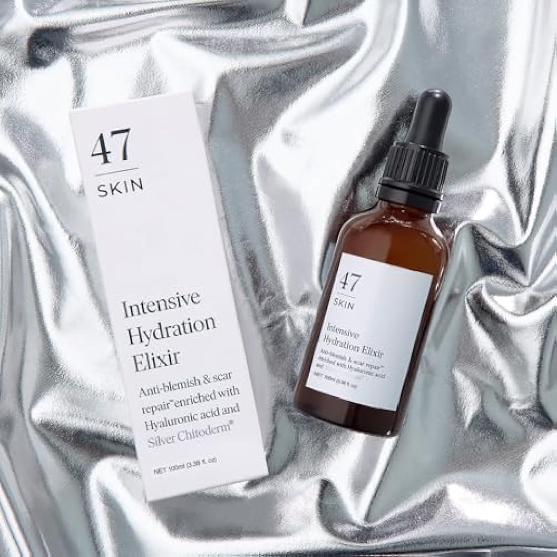 47 Skin Anti-blemish & scar repair Elixir enriched with Silver Chitoderm for All Skin Types, 100ml