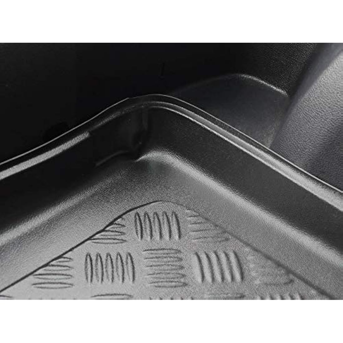 NOMAD Boot Liner Compatible with Peugeot 207 2006-2012 [Hatchback] Recyclable Plastic (PE) Tailored Fit Car Floor Guard Tray Black Custom Fitted Accessory Dog Friendly Waterproof with Raised Edges