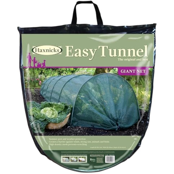 Haxnicks Giant Easy Tunnel Net For Larger Plants | Ready To Use Fold Out Design Shade Garden Tunnel | Birds Insects Harsh Weather | Prevents Scorching In Warmer Months | L300 x W60x H45cm Gtun030101