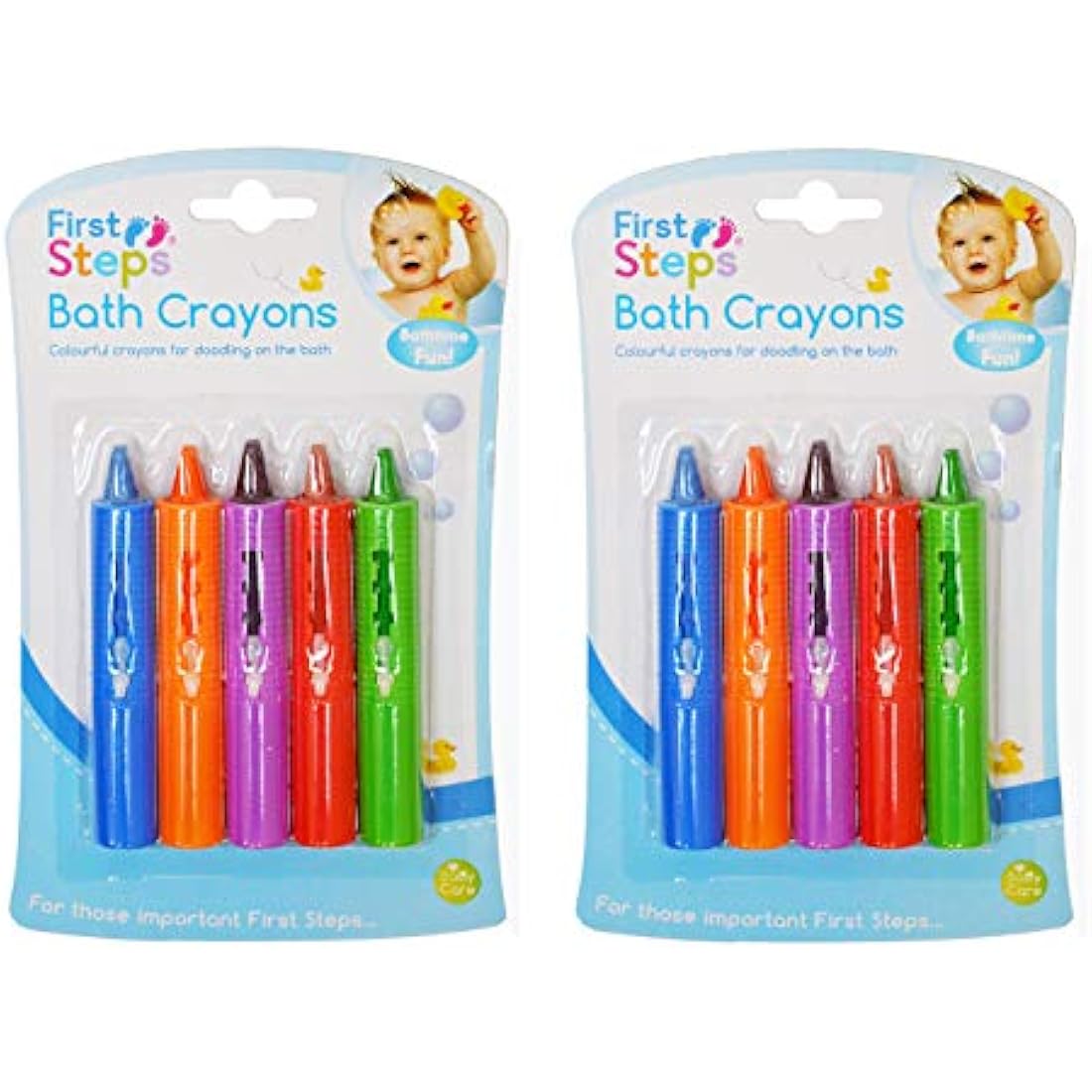 First Steps Baby Bath Crayons Pack of 12 for Fun in Bath - Non Toxic Bath Toys