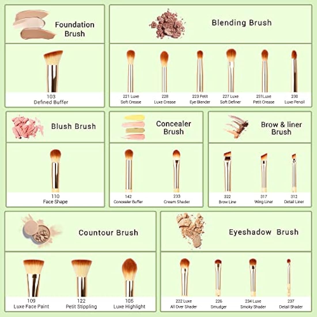 Jessup Brand 20pcs Beauty Bamboo Professional Makeup Brushes Set Make up Brush Tools kit Foundation Powder Brushes Eye Shader T145