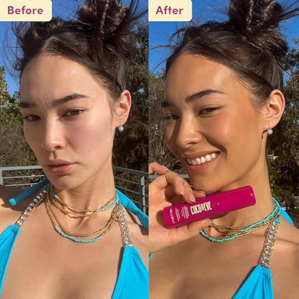 Coco & Eve Anti-Aging Tanning Serum - Face tanner with Skincare Actives for Gradual, Hydrating Glow. Natural Self Tanning Bronzer, with Niacinamide & Antioxidants for Healthy Glowing Skin (30ml)