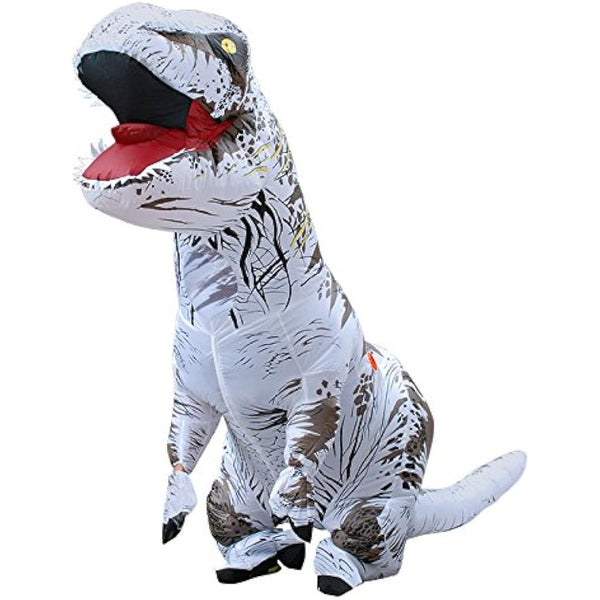 JASHKE Inflatable Costume Trex Dinosaur Costumes Halloween Costume Fancy Dress for Adult (White)
