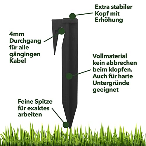 150 m Boundary Cable + 450 Ground Spikes + 10 Cable Connectors for Robotic Lawnmowers, Accessory Set, Boundary Wire for Search Cables, Compatible with