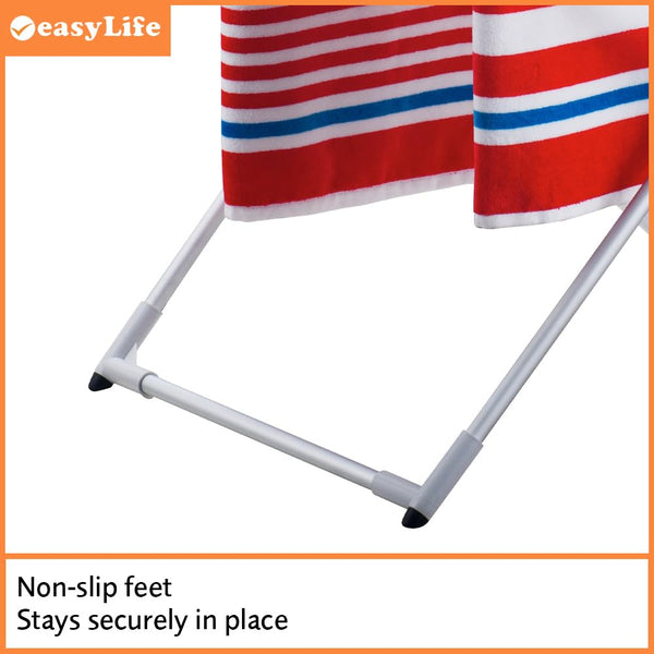 Easylife Electric Clothes Drying Rack, Winged Heated Clothes Dryer to Dry Clothes, Strong & Sturdy Indoor Heated Airer with Heated Rails for