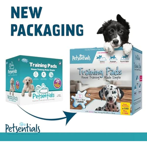 Petsentials Leakproof, Quick Dry, Dog/Puppy Disposable Training Pads Pack x105