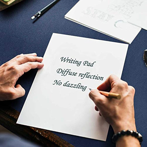 Desk Pad Large, DOBAOJIA Desk Mat, Laptop Mat, Writing Pad, Desk Blotter, Extended Mouse Mat, Large Mouse Pad for Office/Home, PU Leather Waterproof +Suede Non-Slip 27.5" X 13.8" (Dark Blue)