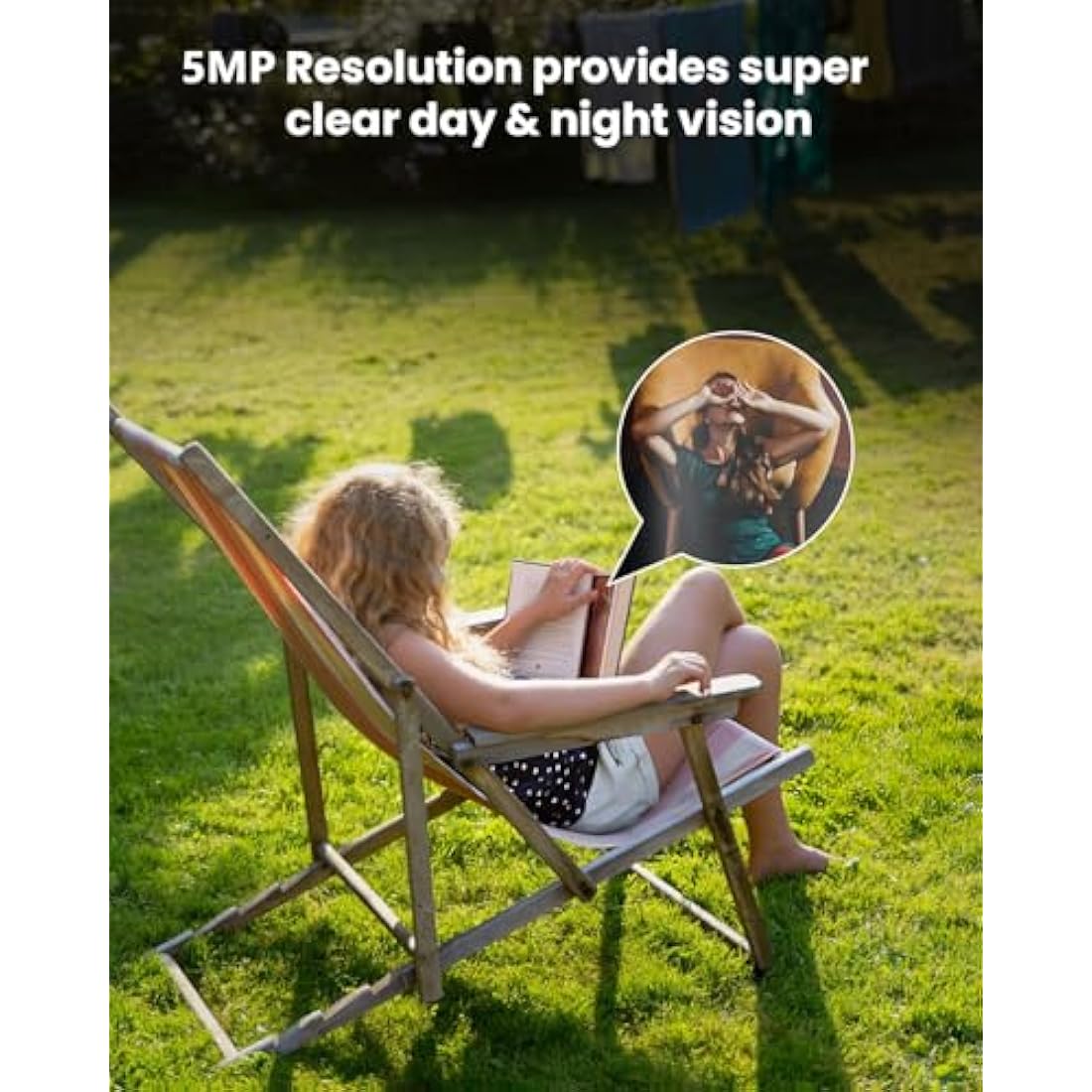 ieGeek 5MP 2.4/5Ghz Security Camera Outdoor, 360° PTZ CCTV Camera Systems,15M Color Night Vision, WiFi Home IP Camera, Human Detection, Siren and Light Alarm, 2-Way Audio, Alexa, Memory/Cloud(Wired)