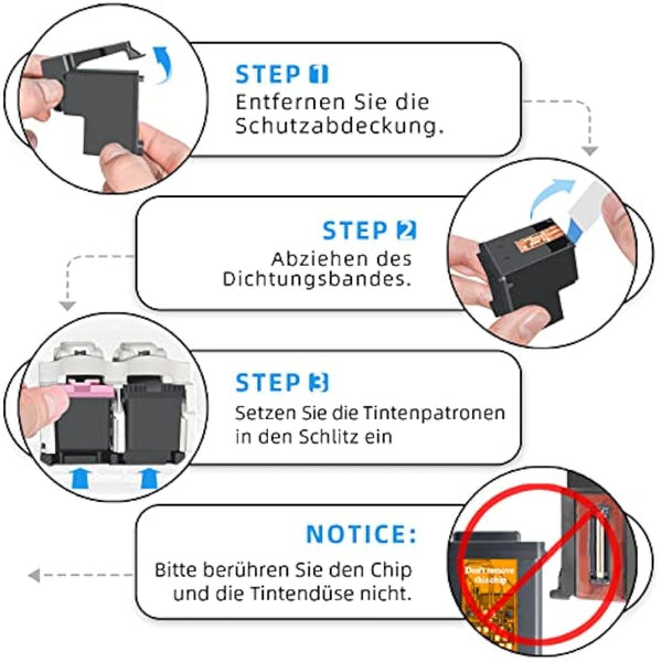 560 561 Ink Cartridges, PG 560 XL Black and CL 561 XL Colour Replacement for Canon 560 561 ink cartridges for TS7450 TS7451 TS5350 TS5351 TS5352 TS5353(1 Black, 1 Colour)