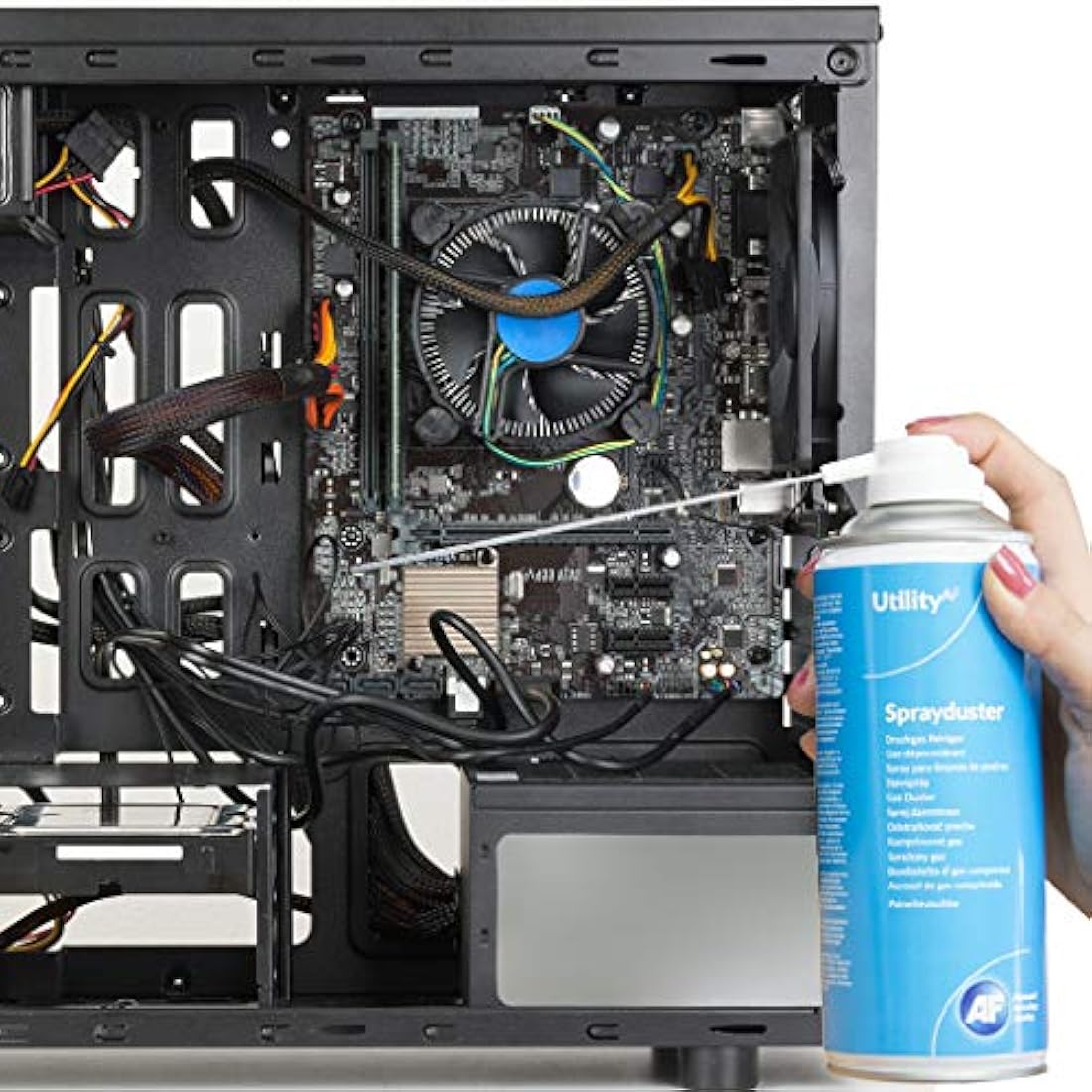 AF Air Duster Sprayduster Compressed Air Can Blower Spray for PC, Laptop keyboard cleaner dust remover PS5 xbox fans 400ml(pack of 2)