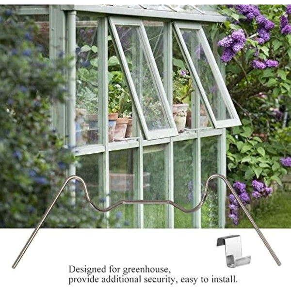 200pcs Greenhouse Glass Clips Stainless Steel Greenhouse Window Clips Glass Pane Fixings Clips,100x Greenhouse Glazing W Wire Clips and 100x Z Overlap Clips for Greenhouse Glass Replacement Accessorie