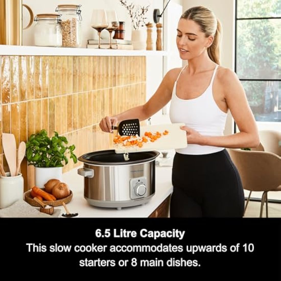Morphy Richards 461014 Sear & Stew 6.5 Litre Aluminium Slow Cooker, One-Pot Solution, Brushed Stainless Steel