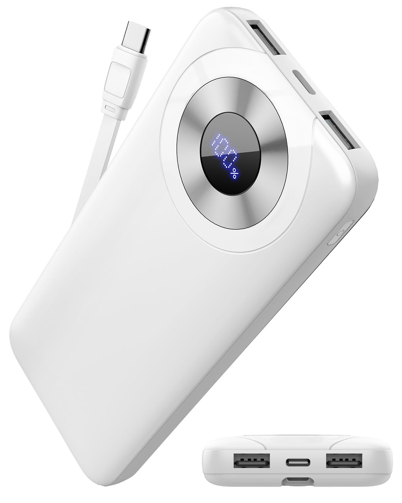 Power Bank High-Speed Charging 10000mAh, Portable Charger Dual Current Mode Phone Battery Pack with USB C Input & Output, PowerBank Triple 3A for iPhone iPad Samsung Xiaomi Android Long Life Recharge