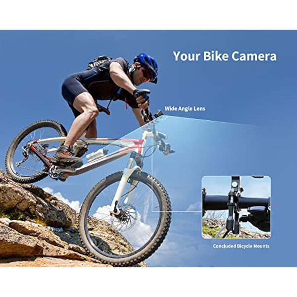 iZEEKER Action Camera 4K 20MP, 40M Waterproof Underwater Camera for Snorkeling, Camcorder with EIS, Helmet Camera with 2" Touchscreen, 170°Wide Angle, 2 Batteries, WiFi, Remote Control, Accessories