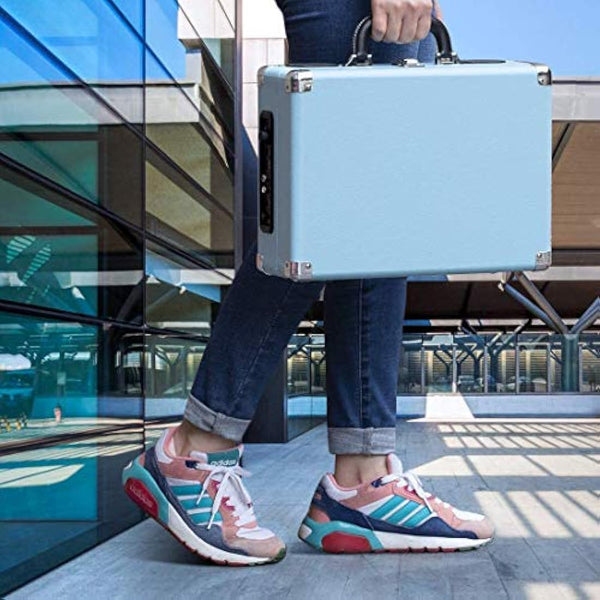 1 BY ONE Bluetooth Record Player Belt-Drive 3-Speed Portable Vinyl Turntable with Built in Speakers, Supports RCA Output, Headphone Jack, MP3, Mobile Phones Music Playback, Turquoise