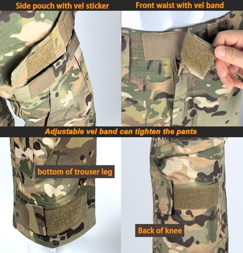 H Welt EU Mens Military Pants with Knee Pads for Strategy Game Airsoft Paintball Shooting Combat