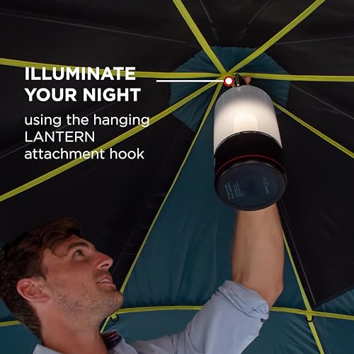 Coleman Tent Octagon, 6 Man Festival Dome Tent, 6 Person Family Camping Tent with 360° Panoramic View, Stable Steel Pole Construction, Sewn-in Groundsheet, 100 Percent Waterproof