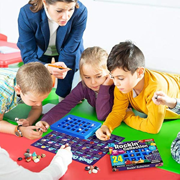 Dr. Daz New Gemstone Collection Rock Mineral Gem Kit for Kids Education Gift for Birthday Party Classroom, Stone Educational Sheet Incldued