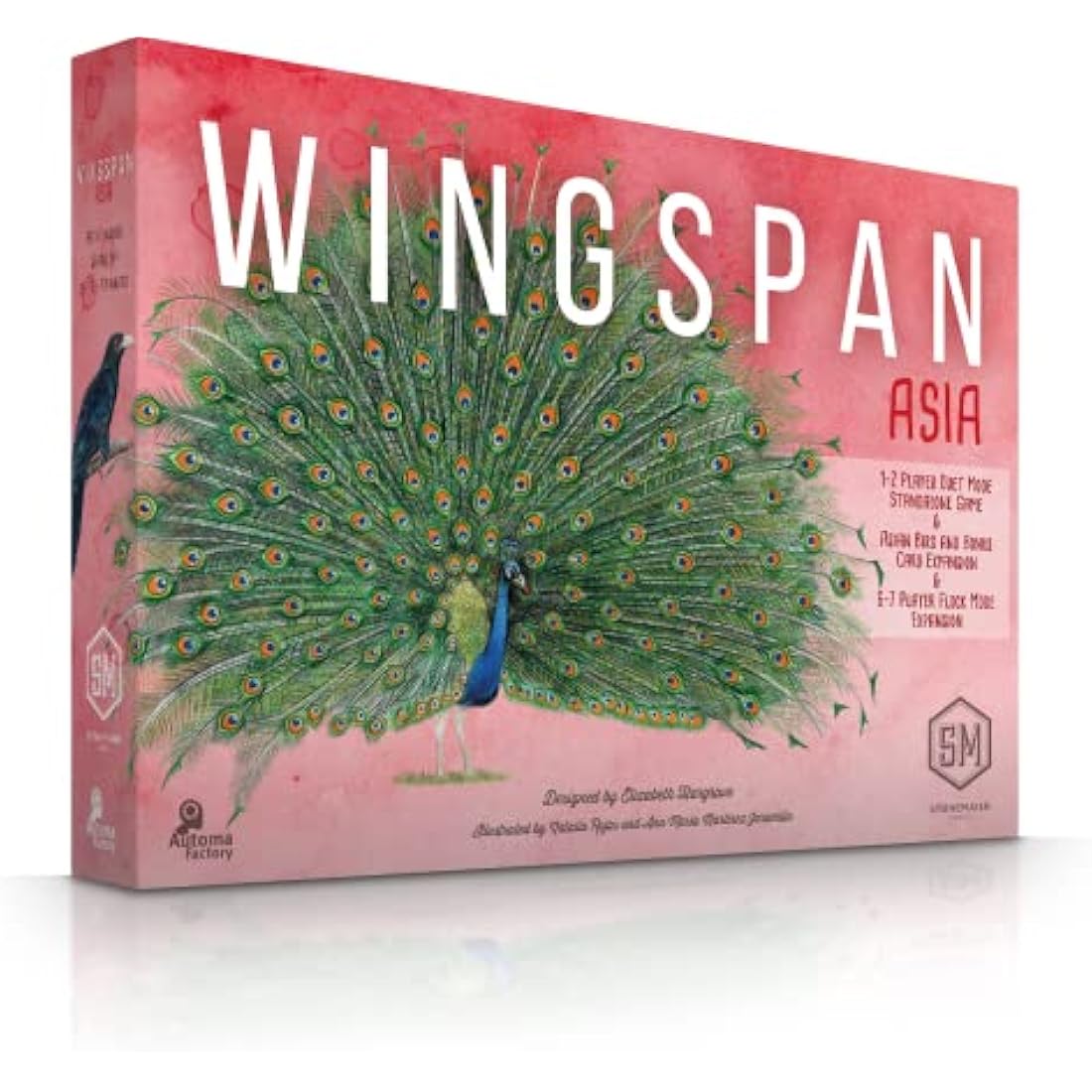 Stonemaier Games | Wingspan Asia | Standalone or Expansion Board Game | Ages 14+ | 1-7 Players |40-70 Minutes Playing Time