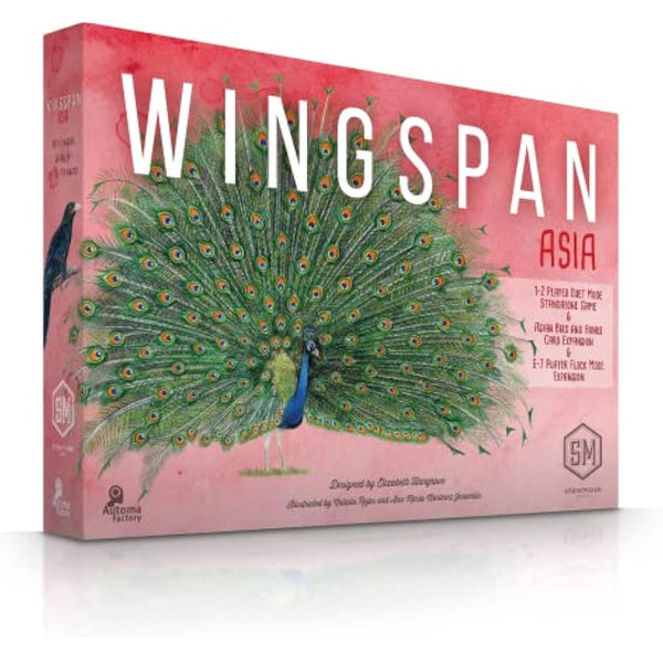 Stonemaier Games | Wingspan Asia | Standalone or Expansion Board Game | Ages 14+ | 1-7 Players |40-70 Minutes Playing Time