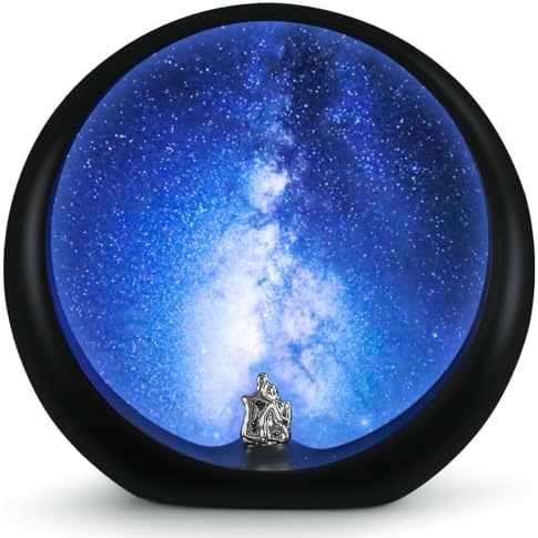 mamre Galaxy Night Light Dimmable Nightsky Light Unique Anniversary Birthday Christmas Valentine’s Day Gift for Him/Her Snuggle Lovers Sitting Under The Milky Way