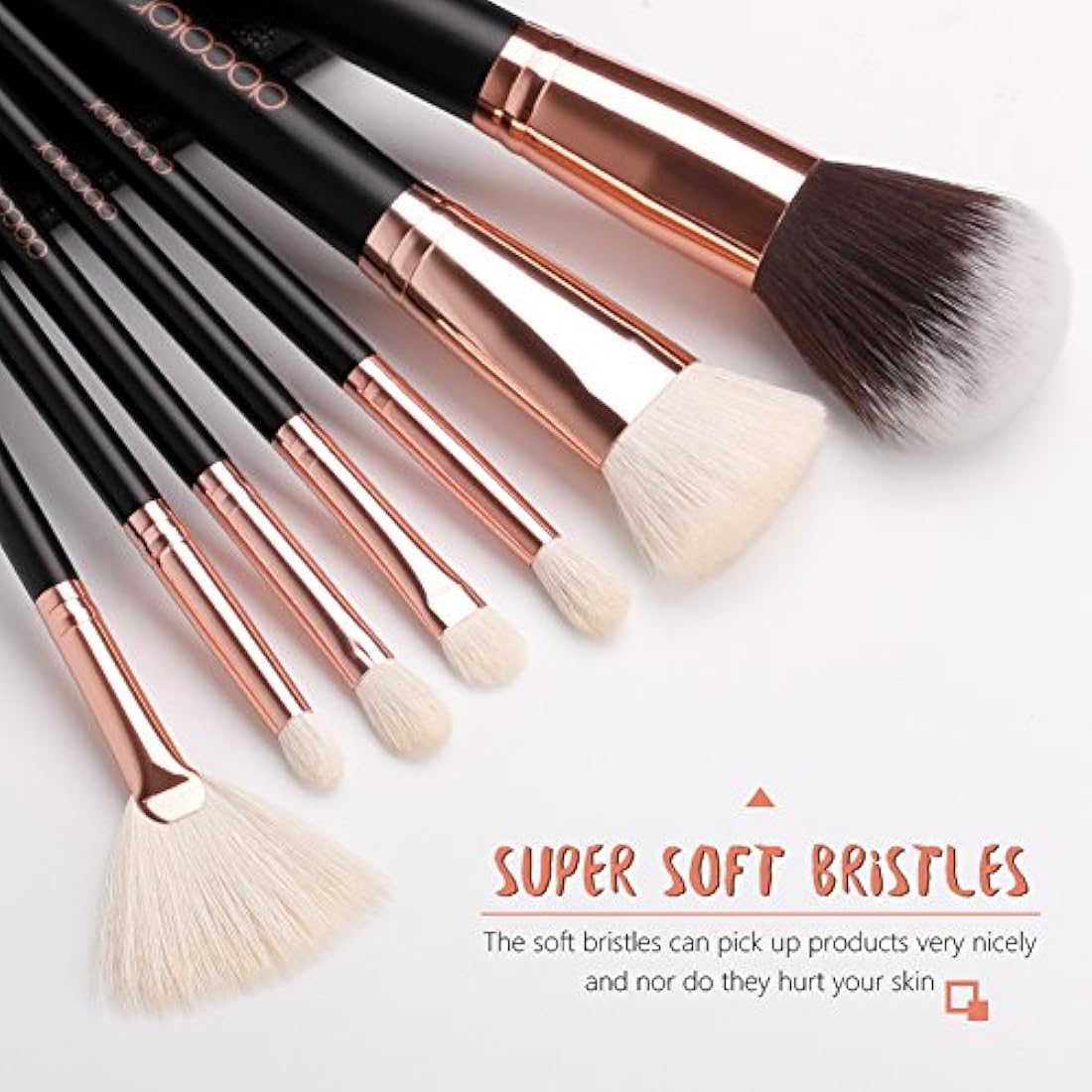 docolor Makeup Brushes 15Pcs Professional Makeup Brush Set with Travel Bag Powder Foundation Concealers Eyeshadow Eyeliner Blending Lip Brush Tools Rose Gold Gift Choice