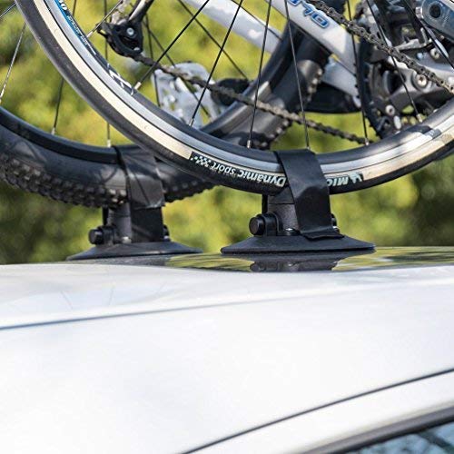 ROCKBROS Suction Bike Rack Car Roof Bike Rack Bicycle Carriers for Cars Roof Bicycle Holder Roof Mounted Quick Release Aluminium Alloy with Sucker