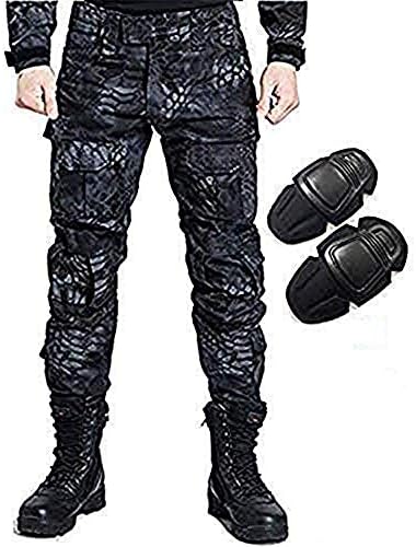 H Welt EU Mens Military Pants with Knee Pads for Strategy Game Airsoft Paintball Shooting Combat