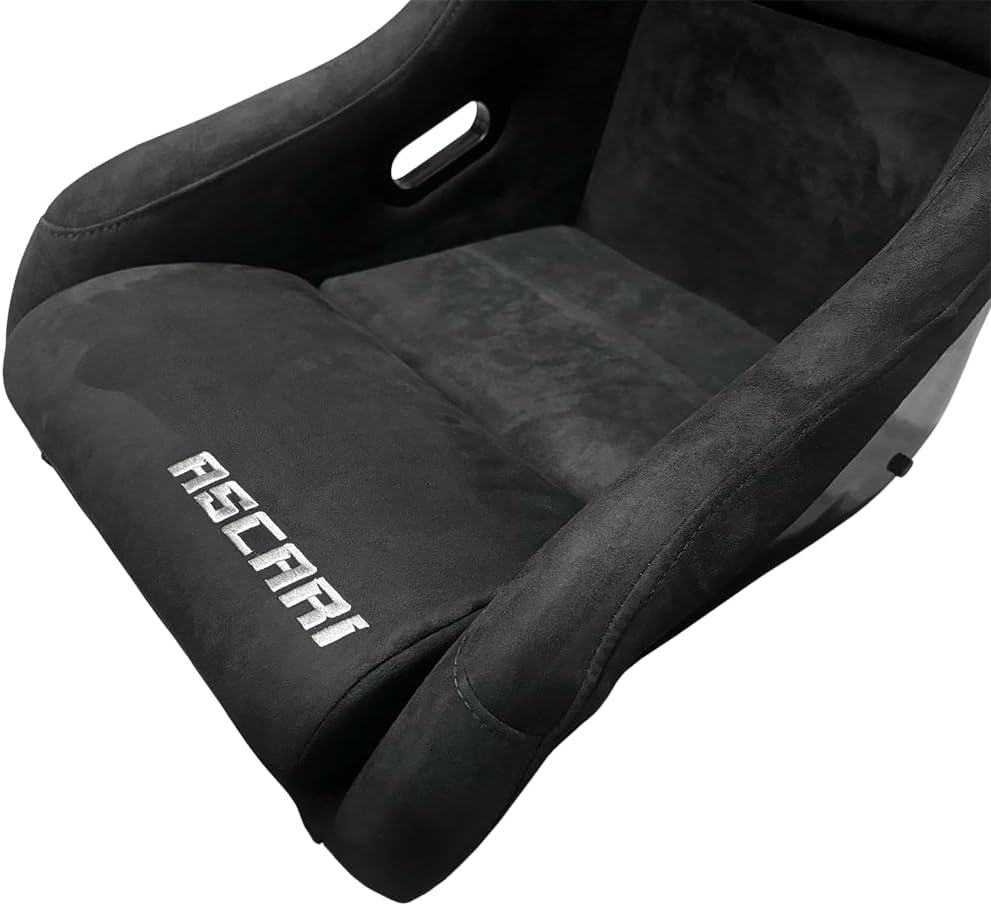 Set of Barbarian Fixed Bucket ASCARI Racing Seats for 3-Series E36 (all models) BMW, Black Suede, Track, Race, Drift