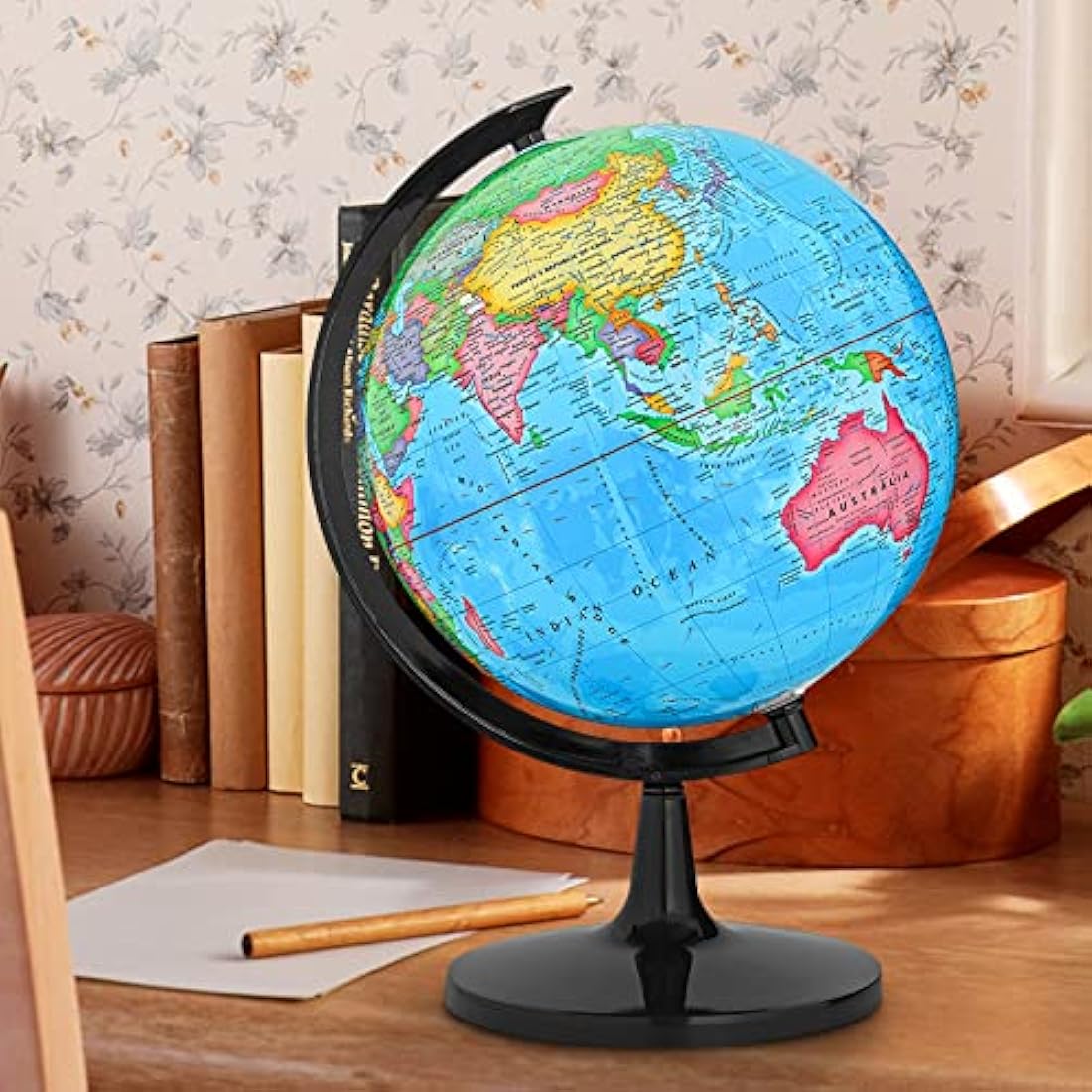 33CM/13 Inch Educational World Globe, Classroom Decorative Earth Globe