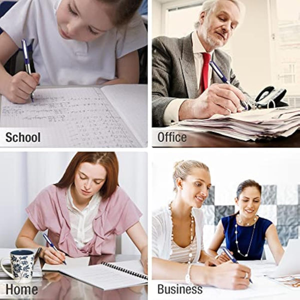 AKARUED Rollerball Pens 16 Pack Blue Gel Pens, 0.5mm Liquid Ink Rollerball Pen, Quick-Drying Ballpoint Pens Writing Pens for Bullet Journal, Notebook. School & Office Accessories for Students Adults