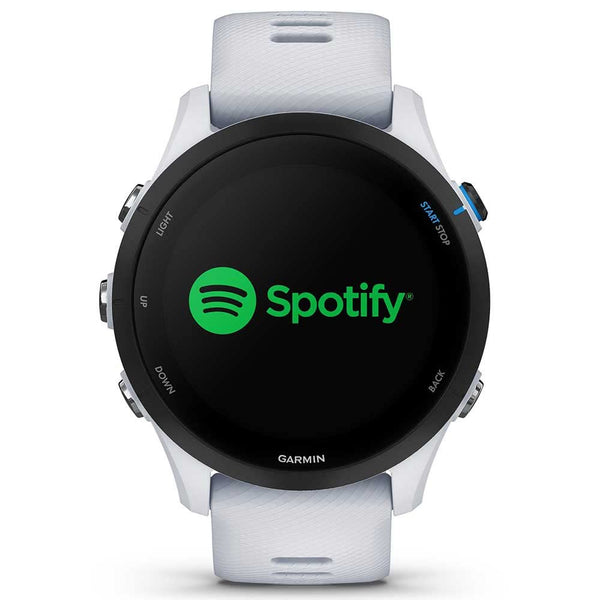 Garmin Forerunner 255 Music GPS 46mm Running Smartwatch, Lightweight, Music Storage, Advanced Training & Insights, Safety & Tracking Features, up to 14 days Battery Life, Whitestone