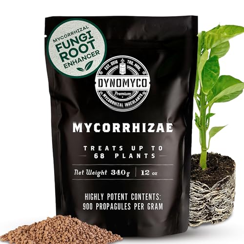 DYNOMYCO Granular Mycorrhizal Fungi Inoculant, 340g/12oz – Boosts Root Growth, Yields & Nutrient Uptake – 900 Propagules/g, Concentrated Granules, & OMRI Listed – Biofertilizer for Plant Growth