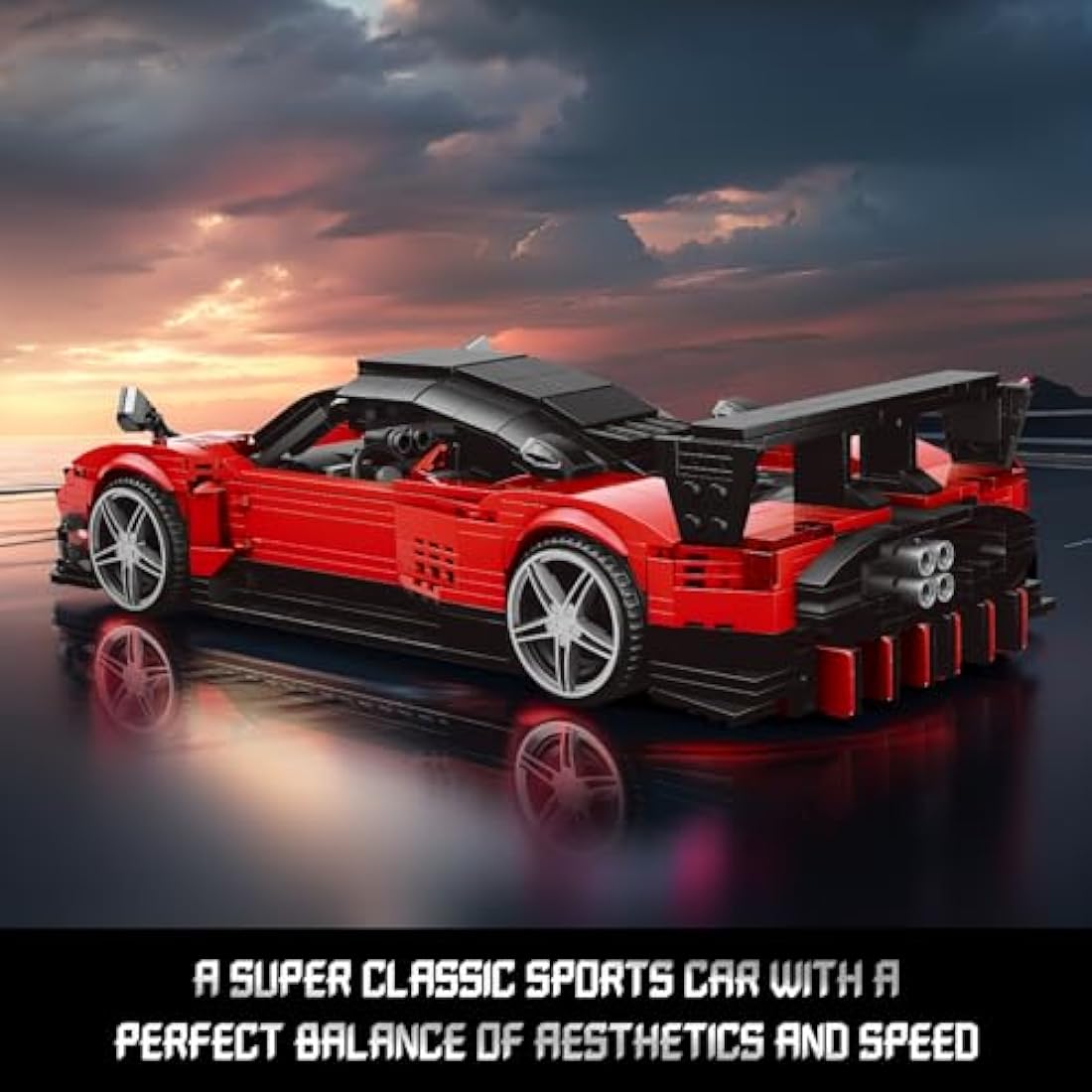 JMBricklayer Supercar Building Model Set 50113, Vintage Sports Car Model Building Blocks Toys Zonda R, Car Enthusiasts Collectible Racing Cars, Gifts for Adult Boys 14+ Year (1278 Pieces)