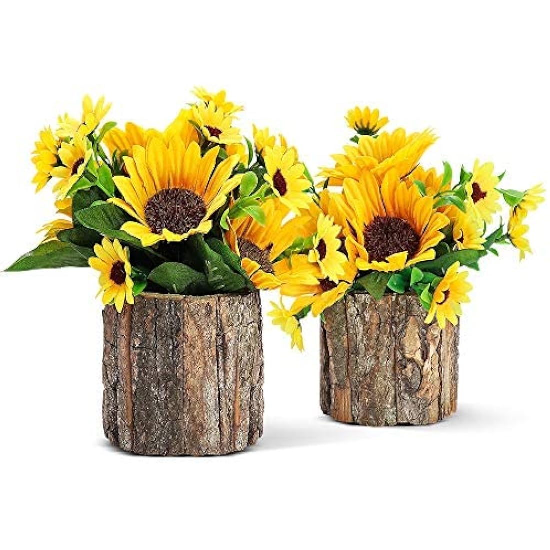 AceList Artificial Sunflowers, Fake Flowers/Fake Potted Plants Artificial Plants Indoors In Pots Yellow Decorative Artificial Flowers Indoors for Home Office