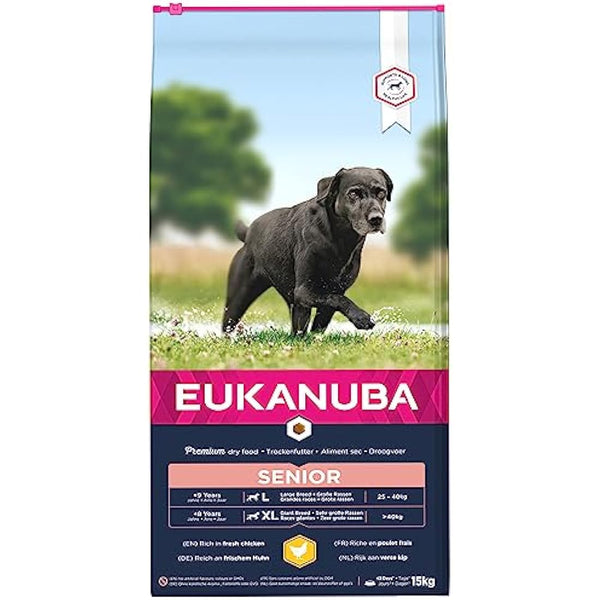 Eukanuba Complete Dry Dog Food for Senior Large and Giant Breeds with Fresh Chicken 15 kg