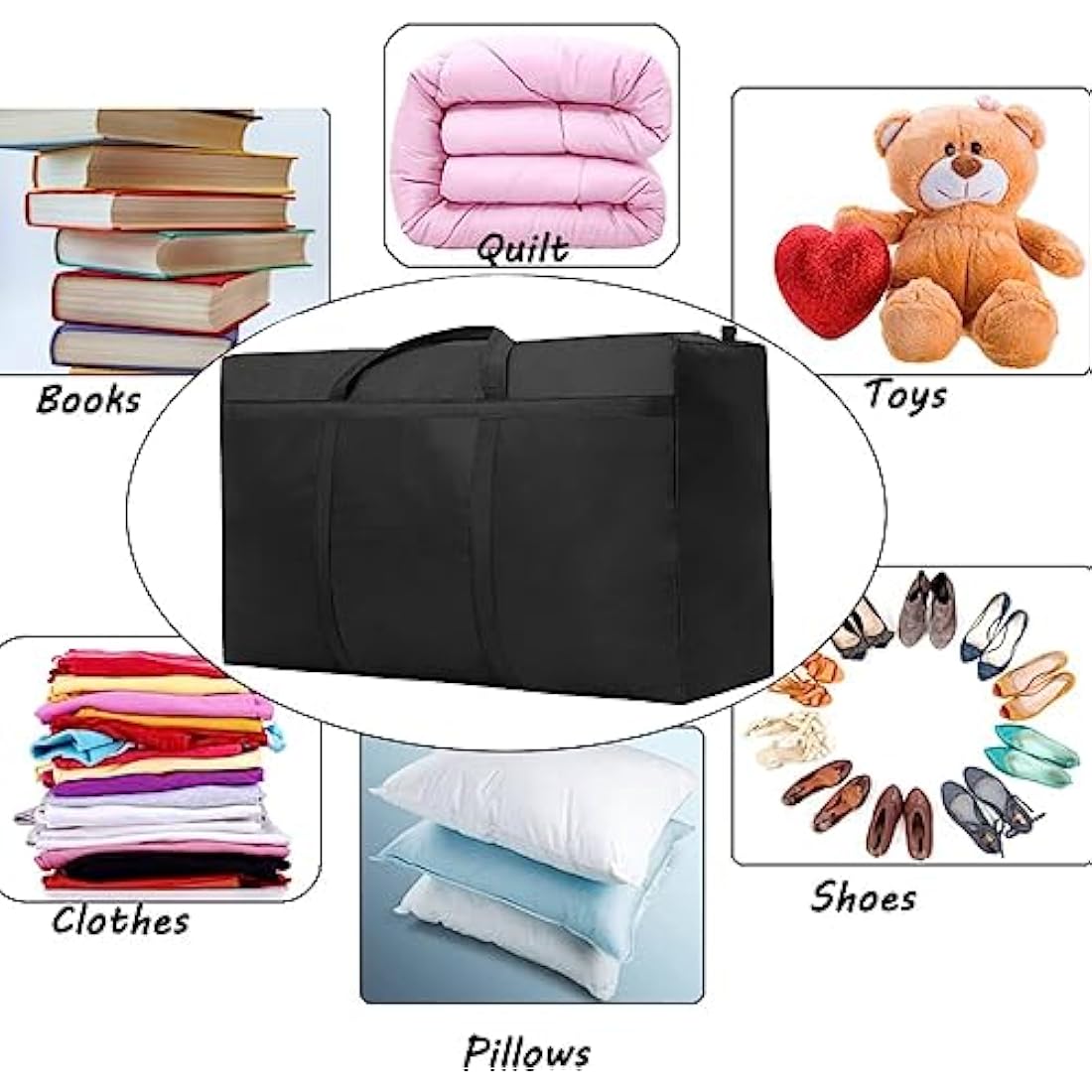 125L Extra Large Moving Boxes Strong, Large Storage Bags for Clothes,Heavy Duty Packing Boxes for Moving House Blankets
