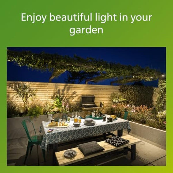 Philips LED Superslim Outdoor Ceiling Light 15W [Warm White - Black] Water Resistant IP54, for Garden, Patio and Terrace Lighting.