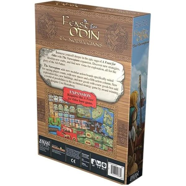 Feuerland Spiele, A Feast for Odin: The Norwegians, Board Game Expansion, Ages 14+, 1-4 Players, 30-120 Minutes Playing Time
