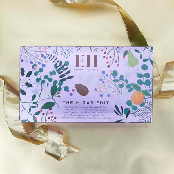 Emma Hardie The Midas Edit Gift Set, Featuring 4 Luxurious Skin Care Products & Cleansing Cloth, Packed in a Convenient Cosmetic Bag, Perfect as Holiday Mini Travel Beauty Set, Natural & Cruelty Free