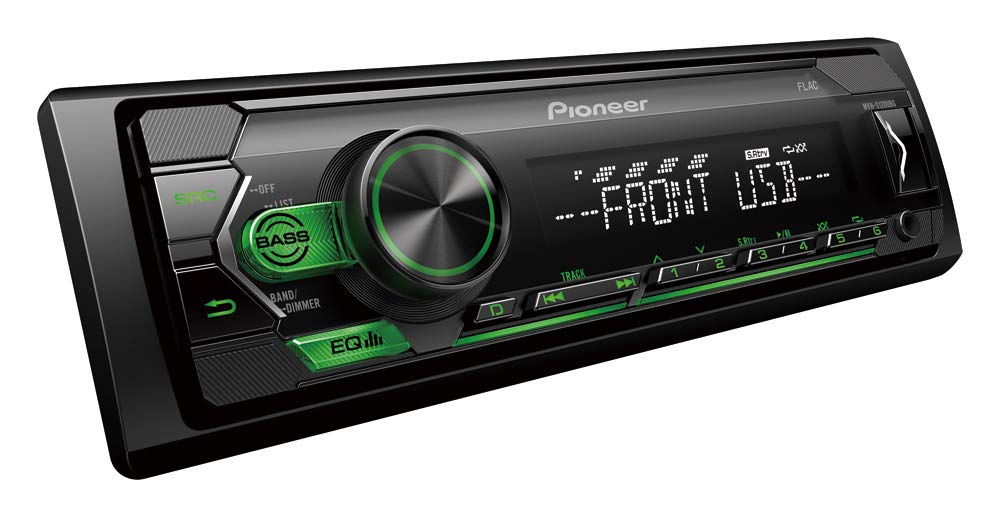 Pioneer MVH-S220DAB 1-DIN receiver with DAB/DAB+, Red illumination, USB and compatible with Apple and Android devices.