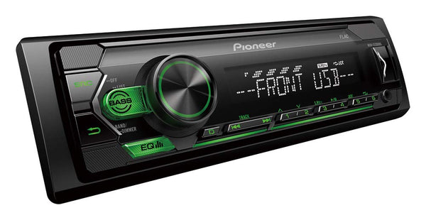 Pioneer MVH-S220DAB 1-DIN receiver with DAB/DAB+, Red illumination, USB and compatible with Apple and Android devices.