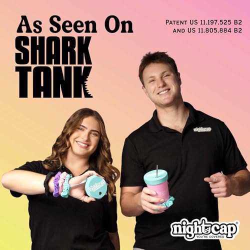 NightCap - The Original Drink Cover Scrunchie, as seen on Shark Tank - Anti Spike Drink Covers - Drink Protector Scrunchie for Women - Fits Most Cups