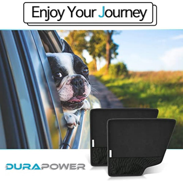 Durapower Dog Car Door Protector丨2 Pack Extra Big & Thick Anti Pet Scratching Waterproof Vehicle Door Covers Guard Truck Interior Panel Safe SUV Universal 600D Black