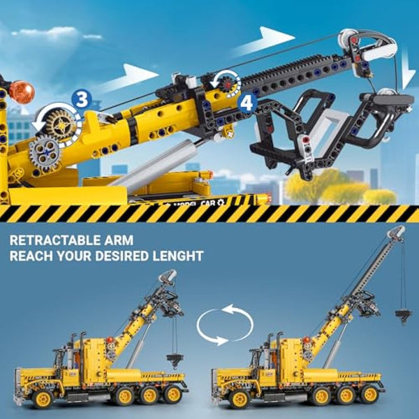 Mould King 17011 Trailer Building Kits, MOC Road Trailers Engineering Building Blocks Set to Build, Birthday Gift Toy for Kids Age 8+ (1250 Pieces)