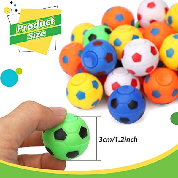 Fidget Spinners Mini Soccer Football Stress Balls for Kids, 34 PCS Fidget Toy for Teens Adults Anti Anxiety Stress Relief Gifts for Birthday Valentines Easter Party Favors Classroom Prizes