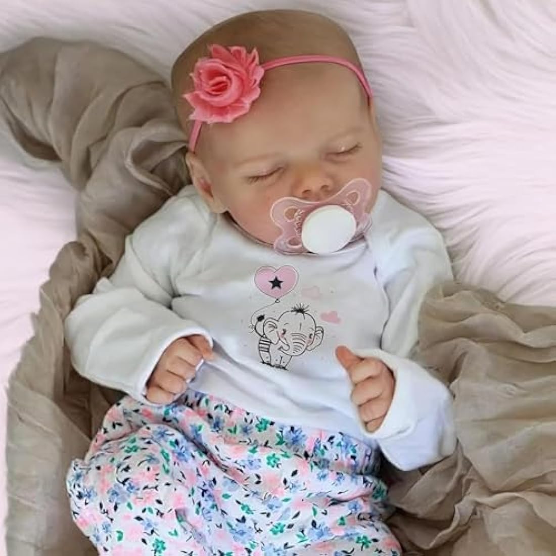 JIZHI Reborn-Baby Dolls 17 Inch Reborn Dolls Realistic Newborn Baby Dolls Soft Body Poseable Full Vinyl Body Girl Like a Lifelike Baby with Feeding Kit Gift Box for Kids